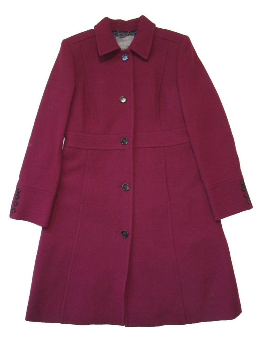 NWT J.Crew Classic Lady Day Coat in Pinot Noir Doublecloth Wool Thinsulate 10P